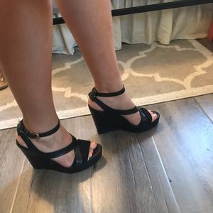 Dolce Vita CrissCross Suede & Leather Wedges